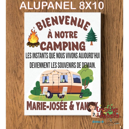 Enseigne Bienvenue à notre camping #alu-04-bienvenue