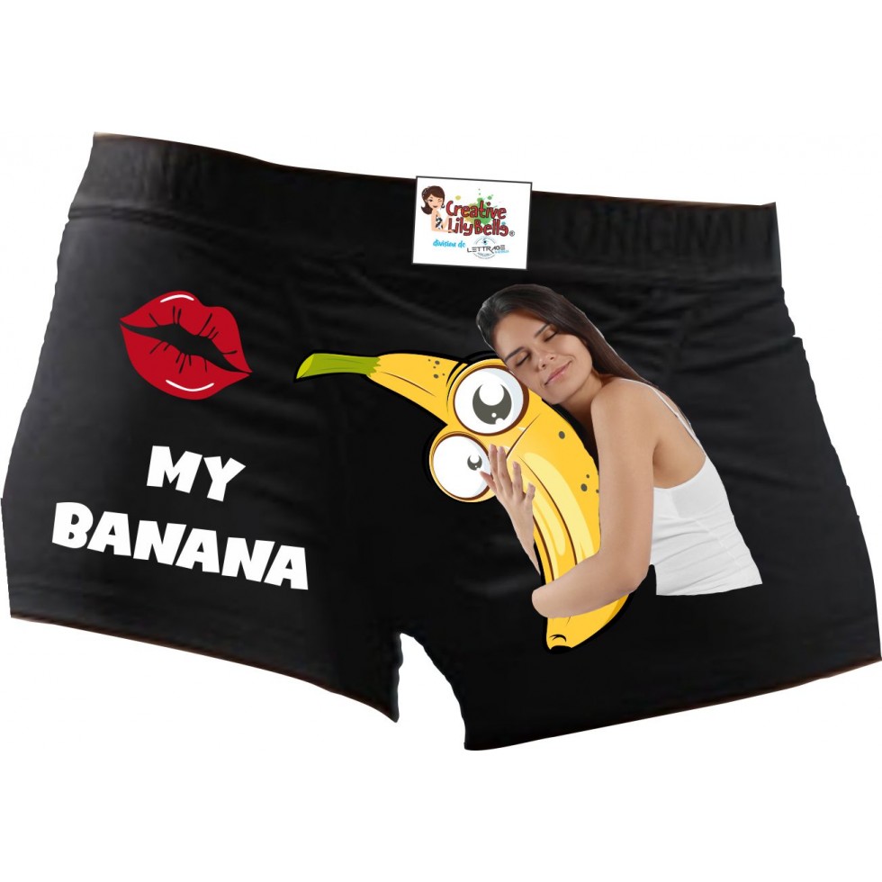 Personalized Underwear for Man, Custom Hug Banana Face Boxer