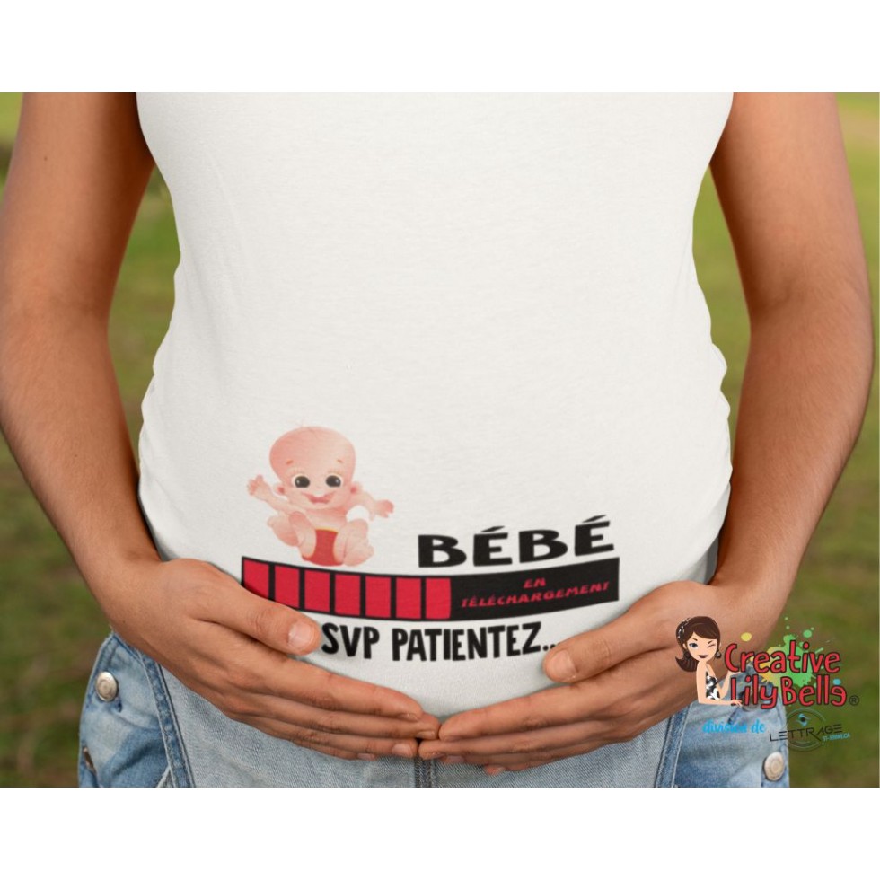 Chandail De Maternite Tee Shirt De Maternite Bebe Telechargement Assis