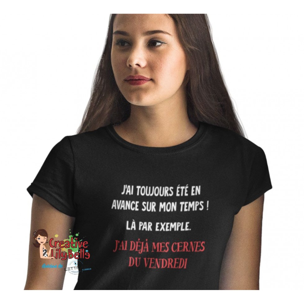 t-shirt femme humour chat stressed out