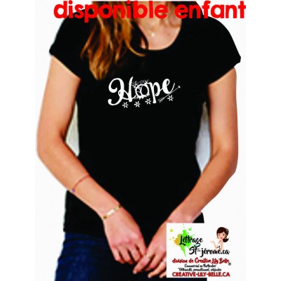 t-shirt espoir hope 4284